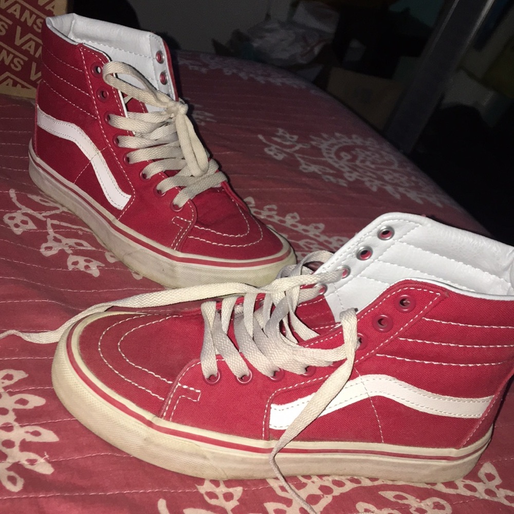 Red high top vans